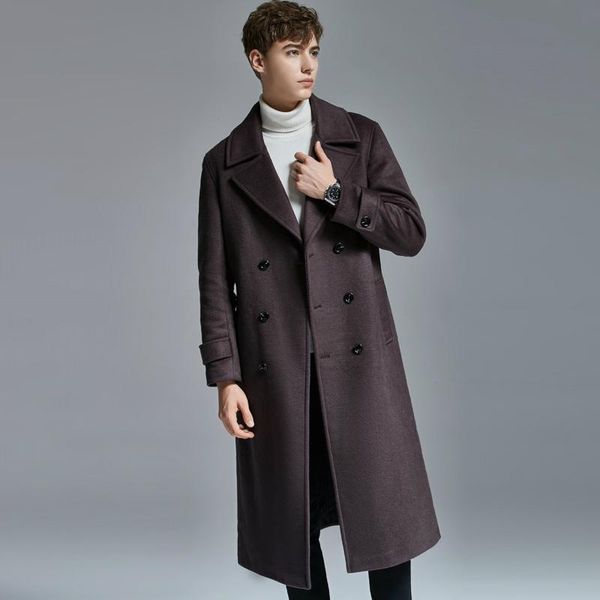 men face extra-long wool double coat winter new style warm slim fit extended knee mens woolen coats and jackets large size 6xl, Black
men face extra-long wool double coat winter new style warm slim fit extended knee mens woolen coats and jackets large size 6xl, Black