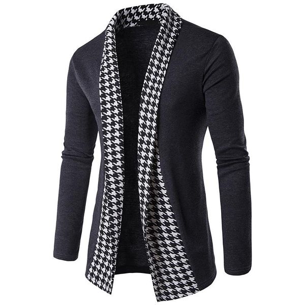 men's t-shirts 2021 autumn & winter korean simple black houndstooth loose plus size wild cardigan lapel men sweater coat tide, White;black
men's t-shirts 2021 autumn & winter korean simple black houndstooth loose plus size wild cardigan lapel men sweater coat tide, White;black