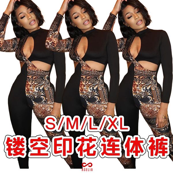 gl6297 european and american womens clothing cross-border nightclub uniforms cutout leopard asymmetric stitching jumpsuit, Black;white
gl6297 european and american womens clothing cross-border nightclub uniforms cutout leopard asymmetric stitching jumpsuit, Black;white