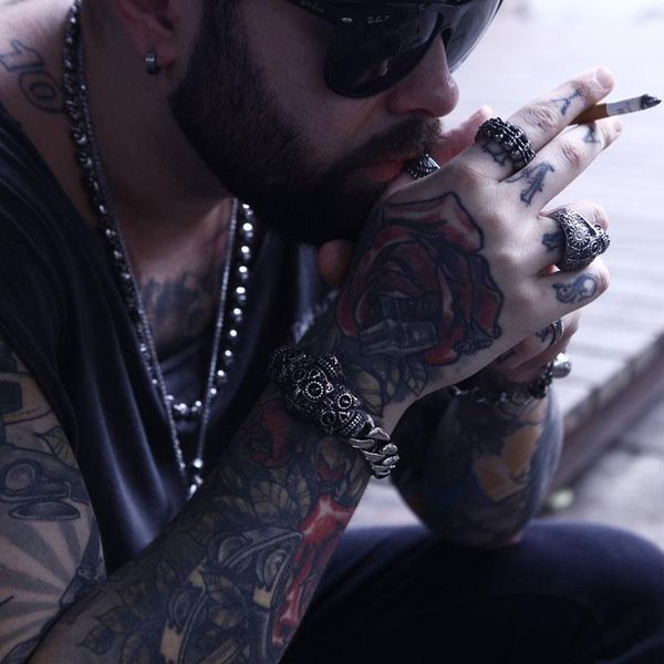 charm bracelets beier store stainless cool men's steel biker skull bracelet for man or women wholesale price bc8-041, Golden;silver
charm bracelets beier store stainless cool men's steel biker skull bracelet for man or women wholesale price bc8-041, Golden;silver