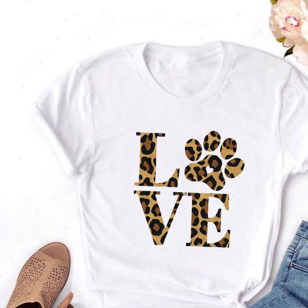 new women t shirts casual harajuku love leopard paw printed tee female t shirt short sleeve t shirt for women clothes, White
new women t shirts casual harajuku love leopard paw printed tee female t shirt short sleeve t shirt for women clothes, White