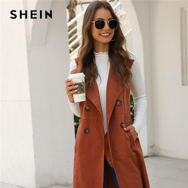 shein solid double-breasted waterfall collar trench vest women outwear spring autumn sleeveless high street midi casual coats, Black;white
shein solid double-breasted waterfall collar trench vest women outwear spring autumn sleeveless high street midi casual coats, Black;white