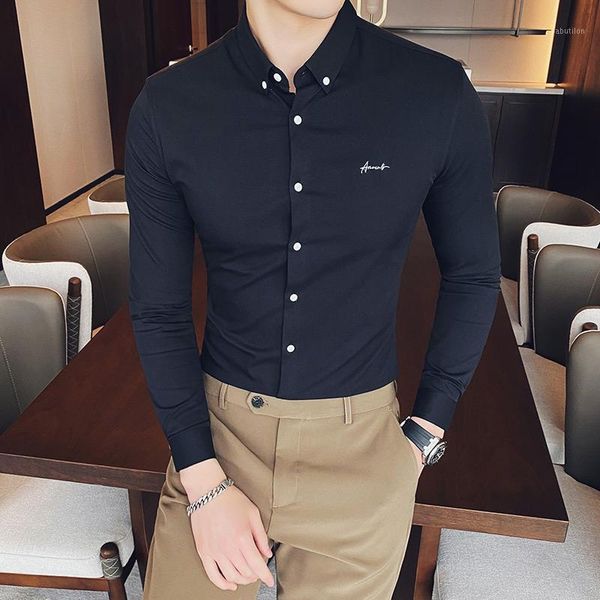 men's casual shirts 2021 spring shirt men long sleeve business dress solid color office streetwear social blouse chemise homme1, White;black
men's casual shirts 2021 spring shirt men long sleeve business dress solid color office streetwear social blouse chemise homme1, White;black