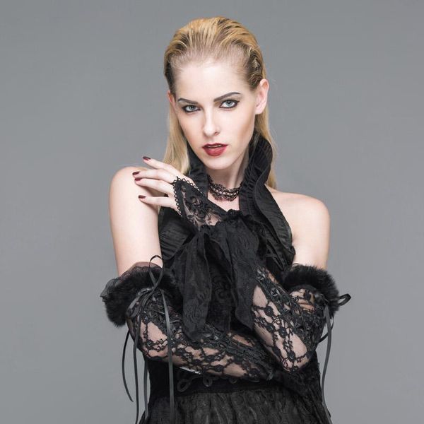 five fingers gloves devil fashion women' gothic long gorgeous stage performance fingerless lace, Blue;gray
five fingers gloves devil fashion women' gothic long gorgeous stage performance fingerless lace, Blue;gray
