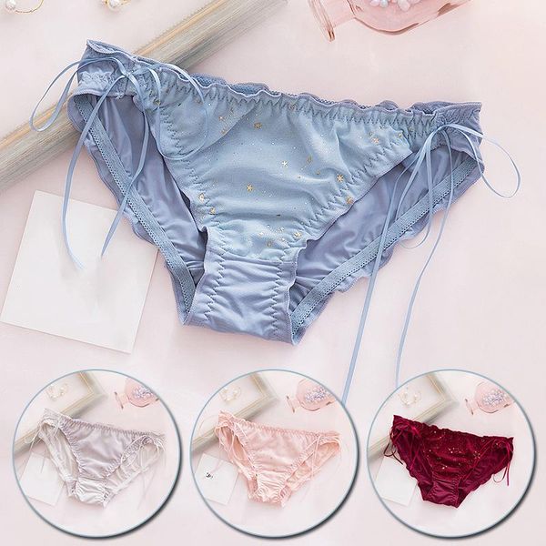 new women new ice silk panties female tether bowknot polyester underwear solid color sweet girls underpants briefs panties, Black;pink
new women new ice silk panties female tether bowknot polyester underwear solid color sweet girls underpants briefs panties, Black;pink