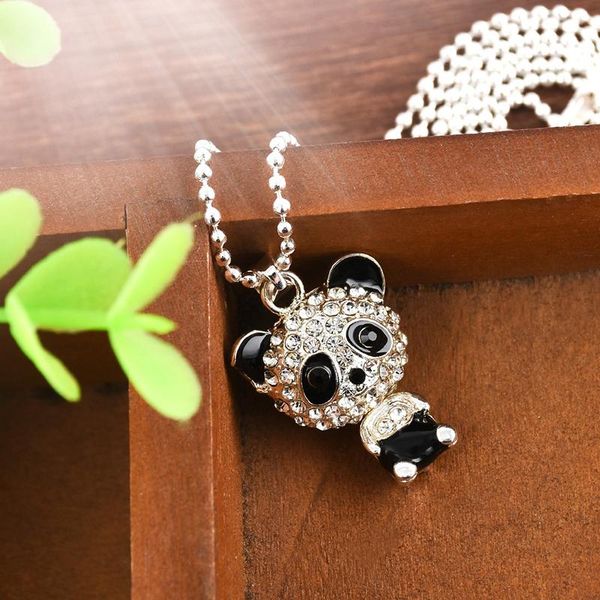 pendant necklaces women's rhinestone necklace cute moving head panda sweater chain for women charm jewelry metal trendy, Silver
pendant necklaces women's rhinestone necklace cute moving head panda sweater chain for women charm jewelry metal trendy, Silver