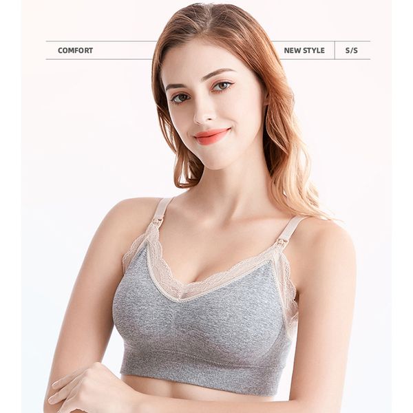 new bra pregnant women pure special cotton gathered anti sagging for breast feeding in summer 2021, White
new bra pregnant women pure special cotton gathered anti sagging for breast feeding in summer 2021, White