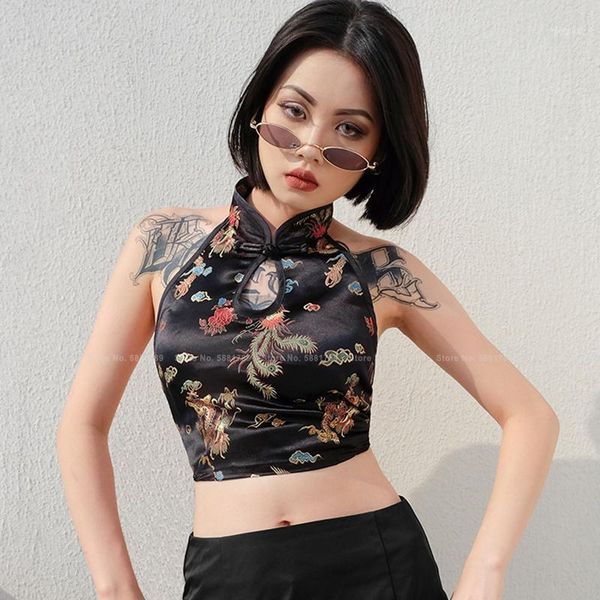 women chinese traditional dragon embroidery retro qipao vest gothic backless club bodycon japanese sleeveless cheongsam1, Red
women chinese traditional dragon embroidery retro qipao vest gothic backless club bodycon japanese sleeveless cheongsam1, Red