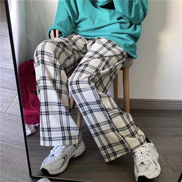 women's pants & capris korean ins plaid long casual loose wide leg high straight trousers women spring autumn hipster sweatpants fashio, Black;white
women's pants & capris korean ins plaid long casual loose wide leg high straight trousers women spring autumn hipster sweatpants fashio, Black;white