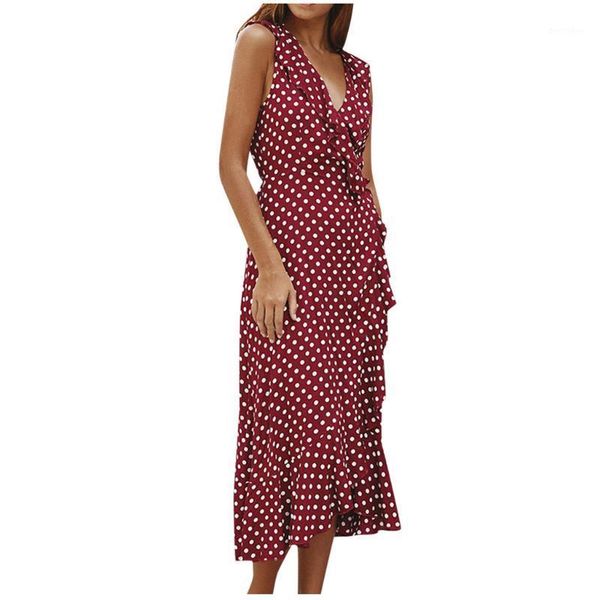 casual dresses womens sleeveless polka dot boho maxi dress summer beach ruffle split party comfortable leisure 2021 creativity 1, Black;gray
casual dresses womens sleeveless polka dot boho maxi dress summer beach ruffle split party comfortable leisure 2021 creativity 1, Black;gray