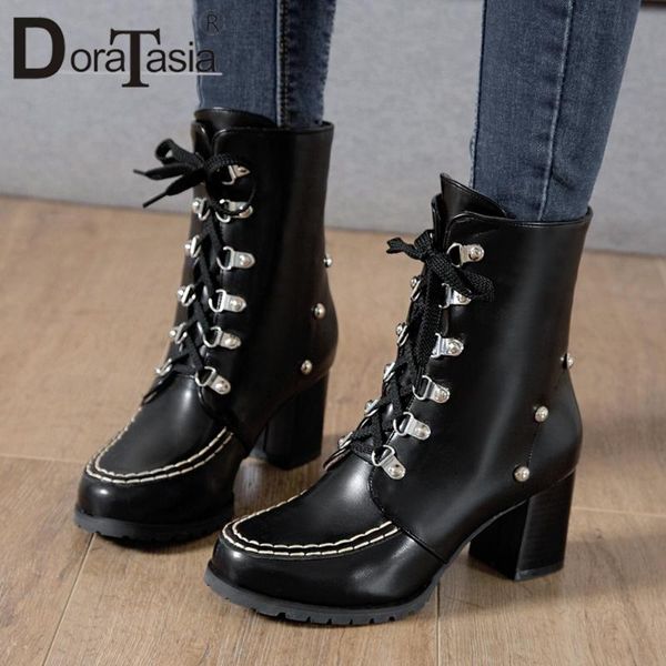 boots doratasia big size 35-43 brand female chunky high heels ankle 2021 metal decoration women shoelace shoes woman, Black
boots doratasia big size 35-43 brand female chunky high heels ankle 2021 metal decoration women shoelace shoes woman, Black