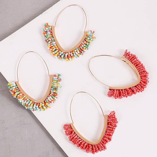 fashion bohemian ethnic handmade beaded tassel drop earrings for women 2020 trendy gold metal big statement earring gift, Golden;silver
fashion bohemian ethnic handmade beaded tassel drop earrings for women 2020 trendy gold metal big statement earring gift, Golden;silver