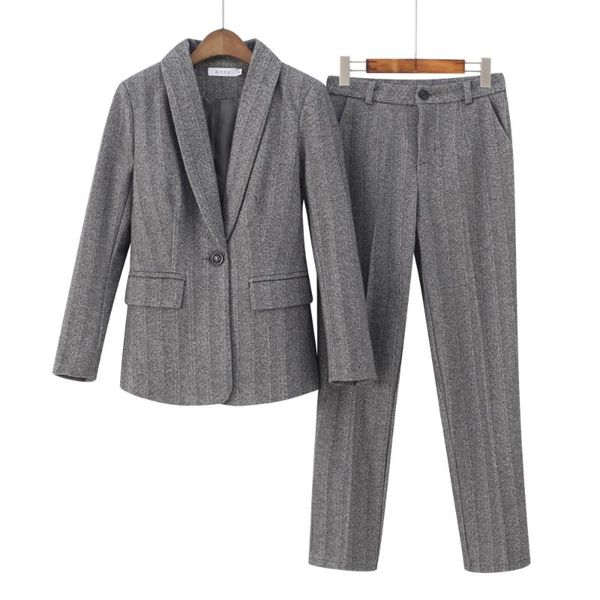 women's two piece pants herringbone blazer woollen suit for women 2021 korean version thickened leisure professional formal dress two-p, White
women's two piece pants herringbone blazer woollen suit for women 2021 korean version thickened leisure professional formal dress two-p, White