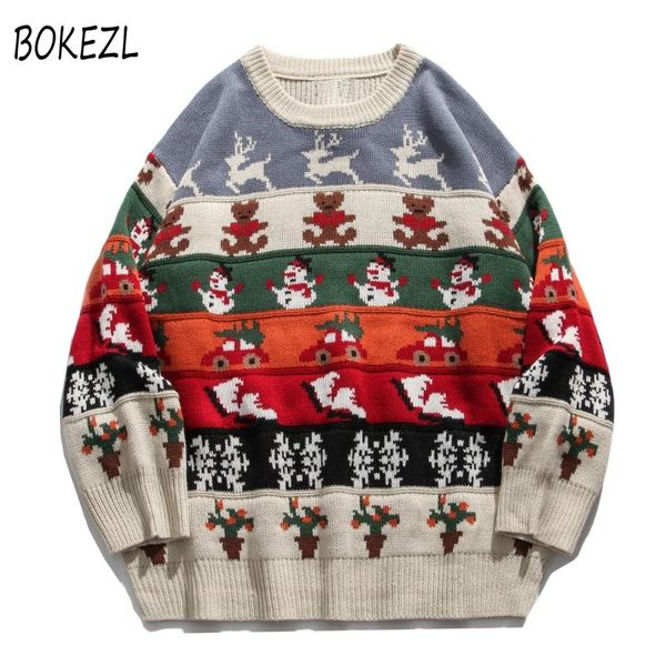 hip hop streetwear mens knitted sweater harajuku ugly christmas elk snowman sweater oversize cotton loose pullover men clothing, White;black
hip hop streetwear mens knitted sweater harajuku ugly christmas elk snowman sweater oversize cotton loose pullover men clothing, White;black