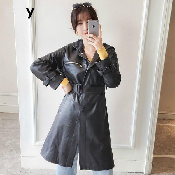 women's leather & faux spring autumn women real jacket sheepskin fashion punk outwear motorcycle jackets casual ladies coat wqt165, Black
women's leather & faux spring autumn women real jacket sheepskin fashion punk outwear motorcycle jackets casual ladies coat wqt165, Black