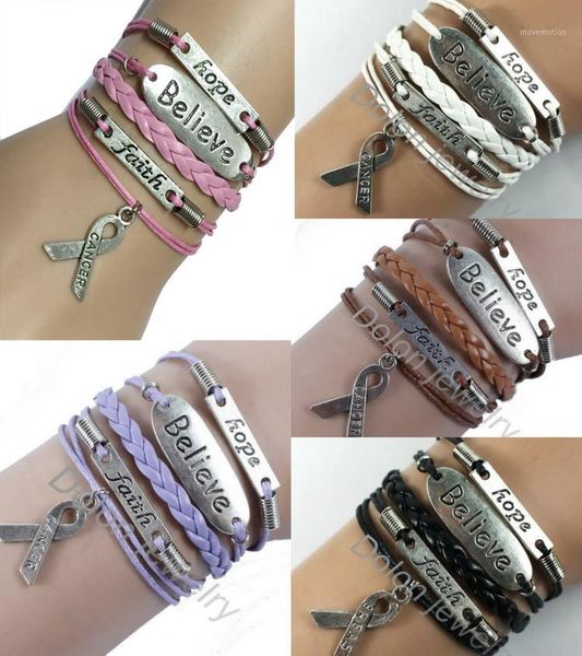 wholesale-drop shipping silver hope,faith,believe pink ribbon breast cancer awareness charm bracelet handmade women leather bracelets1, Golden;silver
wholesale-drop shipping silver hope,faith,believe pink ribbon breast cancer awareness charm bracelet handmade women leather bracelets1, Golden;silver