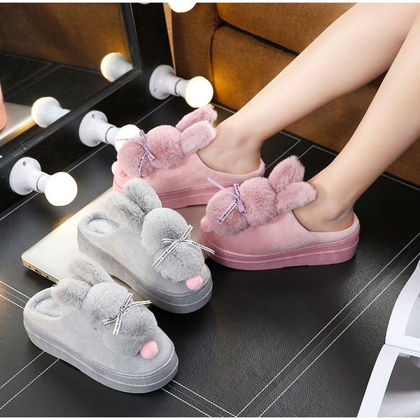 womens winter slippers shoes ladies home inside casual autumn cute rabbit fur plush slippers female soft comfortable slippers, Black
womens winter slippers shoes ladies home inside casual autumn cute rabbit fur plush slippers female soft comfortable slippers, Black