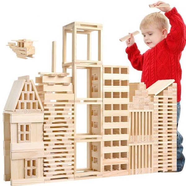 early education 200 pieces of wooden rod model material building block pile tower intelligence toy kindergarten corner middle class
early education 200 pieces of wooden rod model material building block pile tower intelligence toy kindergarten corner middle class