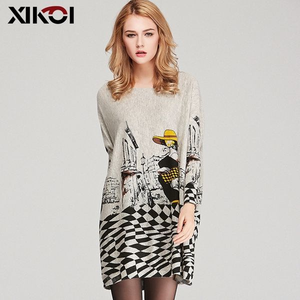 xikoi size autumn women long slash neck batwing sleeve new printed pullovers female loose casual knitted sweaters y200910, White;black
xikoi size autumn women long slash neck batwing sleeve new printed pullovers female loose casual knitted sweaters y200910, White;black
