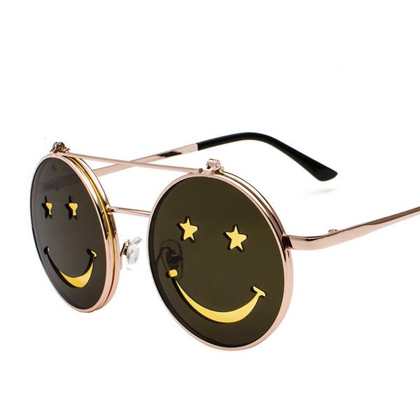 retro flip up round steampunk sunglasses 2020 brand men women designer small circle sun glasses red yellow shades sp64, White;black
retro flip up round steampunk sunglasses 2020 brand men women designer small circle sun glasses red yellow shades sp64, White;black