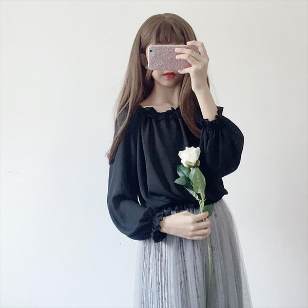 new japanese loose wild sweet lace lantern sleeves spring ladies lolita blouse women harajuku long sleeve chiffon shirt, White
new japanese loose wild sweet lace lantern sleeves spring ladies lolita blouse women harajuku long sleeve chiffon shirt, White