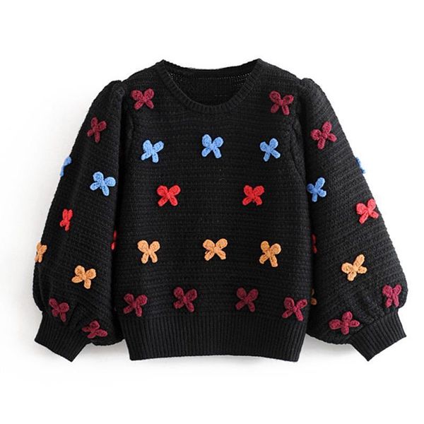 stylish bow embroidery sweaters women fashion o neck pullovers elegant ladies three quarter puff sleeve knitwear, White;black
stylish bow embroidery sweaters women fashion o neck pullovers elegant ladies three quarter puff sleeve knitwear, White;black