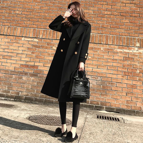 anti season 2020 new korean loose woolen women's medium length black hepburn tweed coat
anti season 2020 new korean loose woolen women's medium length black hepburn tweed coat