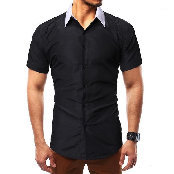 mens shirts 2019 new men's short sleeve color contrast lapel casual shirt1, White;black
mens shirts 2019 new men's short sleeve color contrast lapel casual shirt1, White;black