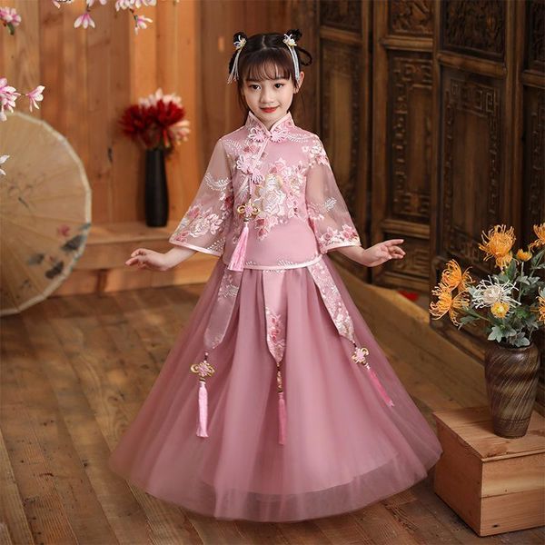 ethnic clothing vintage flower girls dresses kids cheongsam baby elegant clothes traditional chinese garments for children, Red
ethnic clothing vintage flower girls dresses kids cheongsam baby elegant clothes traditional chinese garments for children, Red