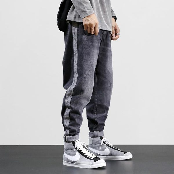 men's jeans stripe designer hip hop men pencil pants style fashion retro gray loose fit harem big size 28-421, Blue
men's jeans stripe designer hip hop men pencil pants style fashion retro gray loose fit harem big size 28-421, Blue