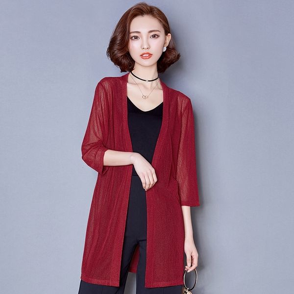 women summer kimono cardigan mesh transparent sun blouse chiffon loose short plus size shirt solid beach cover ups outwear y200622, White
women summer kimono cardigan mesh transparent sun blouse chiffon loose short plus size shirt solid beach cover ups outwear y200622, White