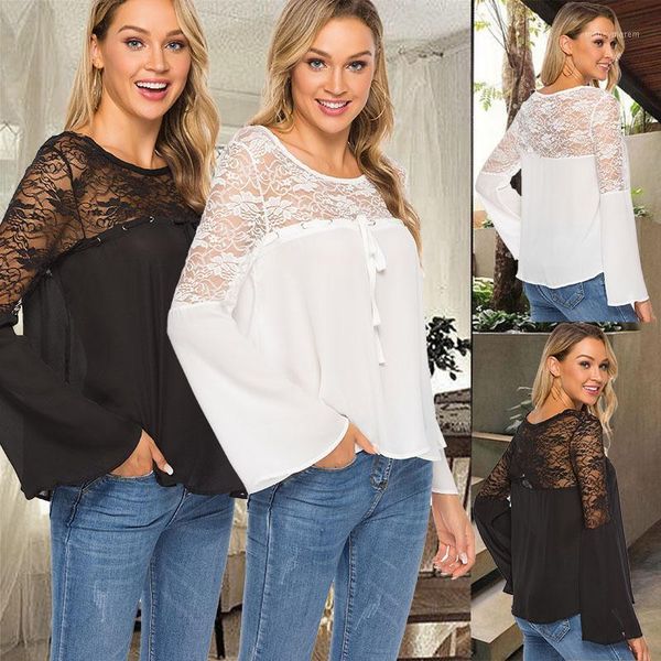 women's blouses & shirts fashion women lace patchwork long sleeve embroidery floral drawstring crochet tee shirt blouse1, White
women's blouses & shirts fashion women lace patchwork long sleeve embroidery floral drawstring crochet tee shirt blouse1, White
