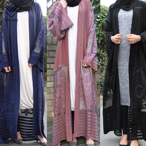 wechery fashion abaya kimono lace spliced long loose maxi dress muslim islamic floral clothing open abaya plus size1, Red
wechery fashion abaya kimono lace spliced long loose maxi dress muslim islamic floral clothing open abaya plus size1, Red