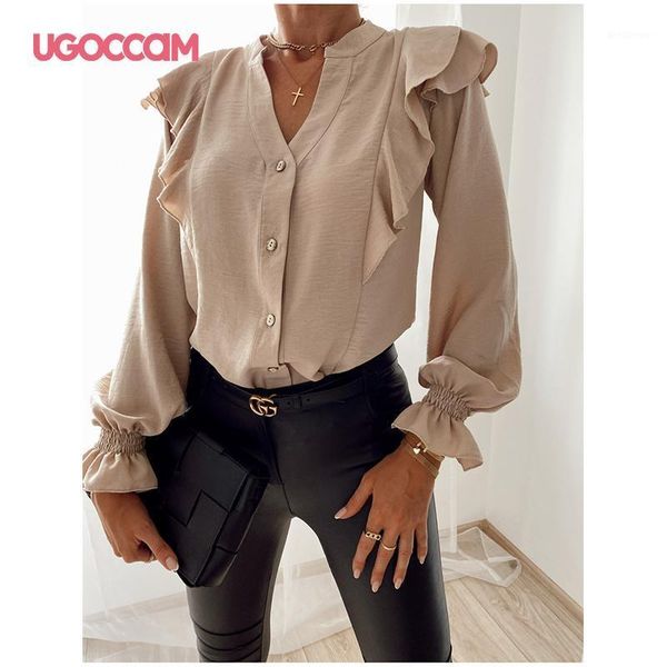 ugoccam women blouse office ladies ruched shirts autumn long sleeve elegant casual solid shirts plus size ropa mu1, White
ugoccam women blouse office ladies ruched shirts autumn long sleeve elegant casual solid shirts plus size ropa mu1, White