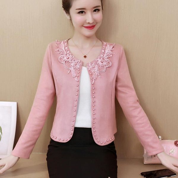 spring autumn short jacket women plus size 4xl pink basic jackets beading womens thin coats long sleeve embroidery outwear 2019, Black;brown
spring autumn short jacket women plus size 4xl pink basic jackets beading womens thin coats long sleeve embroidery outwear 2019, Black;brown