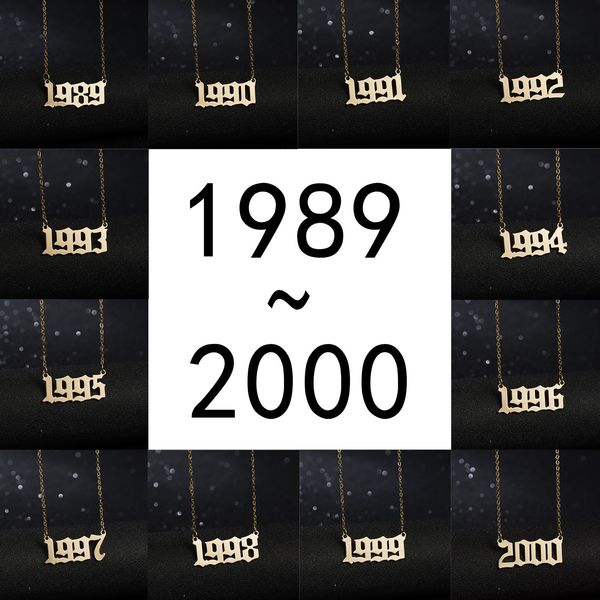 1989-2000 birthday year fashion gold silver plated color short necklace figure pendant choker for women
1989-2000 birthday year fashion gold silver plated color short necklace figure pendant choker for women