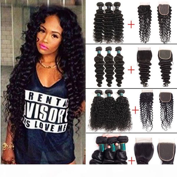 brazilian deep wave 3 bundles deals with lace closure loose deep wave kinky curly water wave remy human hair weave extensions, Black
brazilian deep wave 3 bundles deals with lace closure loose deep wave kinky curly water wave remy human hair weave extensions, Black
