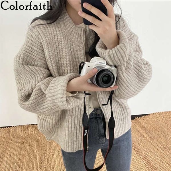 colorfaith new autumn winter women's sweaters zipper cardigans oversize korean elegant wild lady knitwears swcb381 201030, White
colorfaith new autumn winter women's sweaters zipper cardigans oversize korean elegant wild lady knitwears swcb381 201030, White