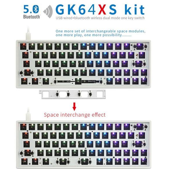 gk64xs swap programmable bluetooth mechanical keyboard pcb custom kits rgb switch type-c usb port module suit gh60
gk64xs swap programmable bluetooth mechanical keyboard pcb custom kits rgb switch type-c usb port module suit gh60