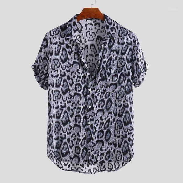 men's casual shirts kancoold shirt mens leopard printed chest pocket turn down collar short sleeve loose summer vintage camisa jun151, White;black
men's casual shirts kancoold shirt mens leopard printed chest pocket turn down collar short sleeve loose summer vintage camisa jun151, White;black