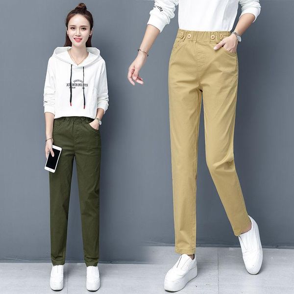 women's pants & capris 2021 spring autumn women harajuku button elastic high waist long pant female chic straight solid plus size 4xl t, Black;white
women's pants & capris 2021 spring autumn women harajuku button elastic high waist long pant female chic straight solid plus size 4xl t, Black;white