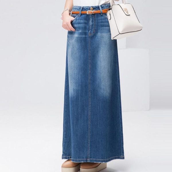 skirts spring summer jeans solid casual empire waist pockets md-long style denim midiskirt for women larger a-line cowboy, Black
skirts spring summer jeans solid casual empire waist pockets md-long style denim midiskirt for women larger a-line cowboy, Black