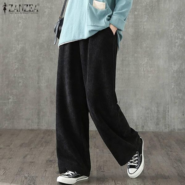 women's pants & capris zanzea plus size women autumn trousers vintage elastic waist long corduroy solid wide leg palazzo casual harem p, Black;white
women's pants & capris zanzea plus size women autumn trousers vintage elastic waist long corduroy solid wide leg palazzo casual harem p, Black;white