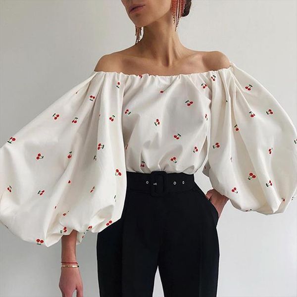slash neck print flower lantern sleeve women summer blouse shirt ladies casual slim boho harajuku holiday 2020 sj6116e, White
slash neck print flower lantern sleeve women summer blouse shirt ladies casual slim boho harajuku holiday 2020 sj6116e, White