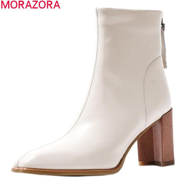 morazora 2020 new arrival fashion women boots genuine leather boots thick high heels square toe ankle ladies shoes, Black
morazora 2020 new arrival fashion women boots genuine leather boots thick high heels square toe ankle ladies shoes, Black
