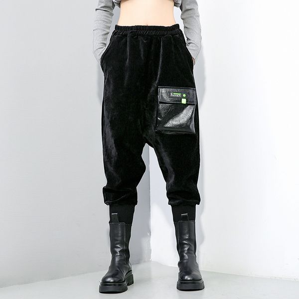 winter luxury designer released black women will hare pants pantalons plus new size t62p, Black;white
winter luxury designer released black women will hare pants pantalons plus new size t62p, Black;white