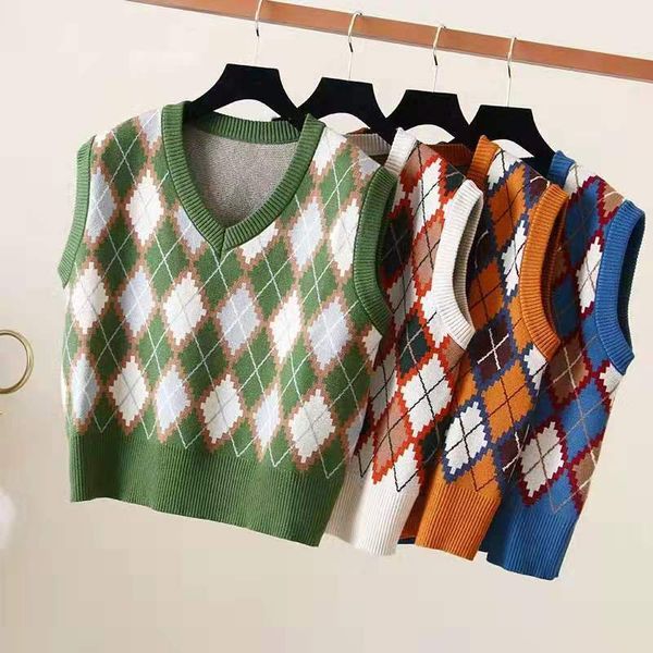 women fashionable diamond argyle mesh vest casual plaid pullover's elasticity wasitcoats nightgown sleeves v-neck regattas wy57, White;black
women fashionable diamond argyle mesh vest casual plaid pullover's elasticity wasitcoats nightgown sleeves v-neck regattas wy57, White;black
