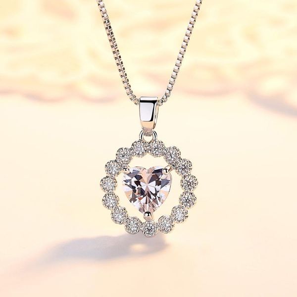 pendant necklaces selling explosion lady simple heart shape joker necklace party wedding round zircon jewelry accessories, Silver
pendant necklaces selling explosion lady simple heart shape joker necklace party wedding round zircon jewelry accessories, Silver
