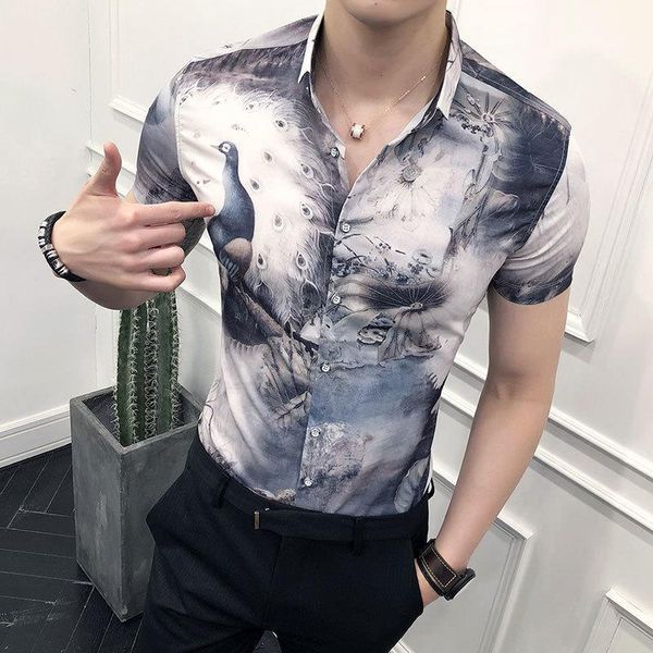 england men baroque shirts short sleeve casual slim fit dress shirts summer peacock shirt streetwear club social tuxedo shirts, White;black
england men baroque shirts short sleeve casual slim fit dress shirts summer peacock shirt streetwear club social tuxedo shirts, White;black