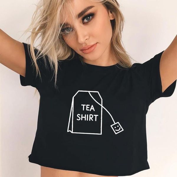 new arrivals humor tea print female t-shirts summer 2019 funny crop t shirts for women harajuku tumblr fashion ladies tshirt, White
new arrivals humor tea print female t-shirts summer 2019 funny crop t shirts for women harajuku tumblr fashion ladies tshirt, White